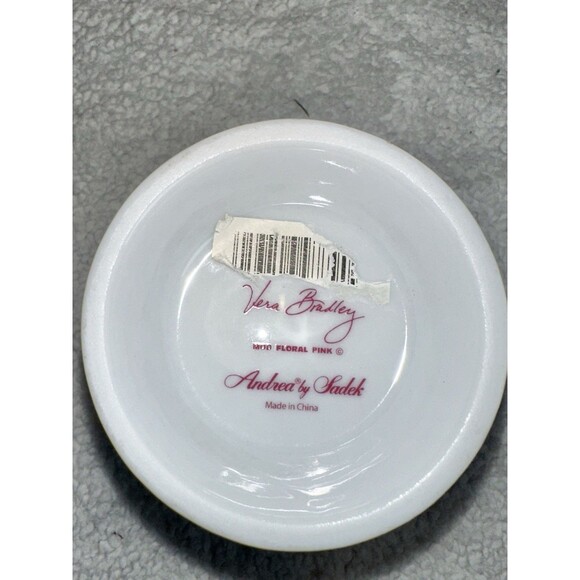 VERA BRADLEY Mod Floral Pink Planter Vase w/ Handles Andrea by Sadek - Picture 4 of 8